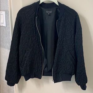 Worn once Topshop Black bomber jacket
